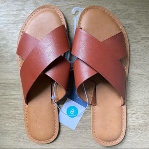 NWT Universal Thread Brown Sandals